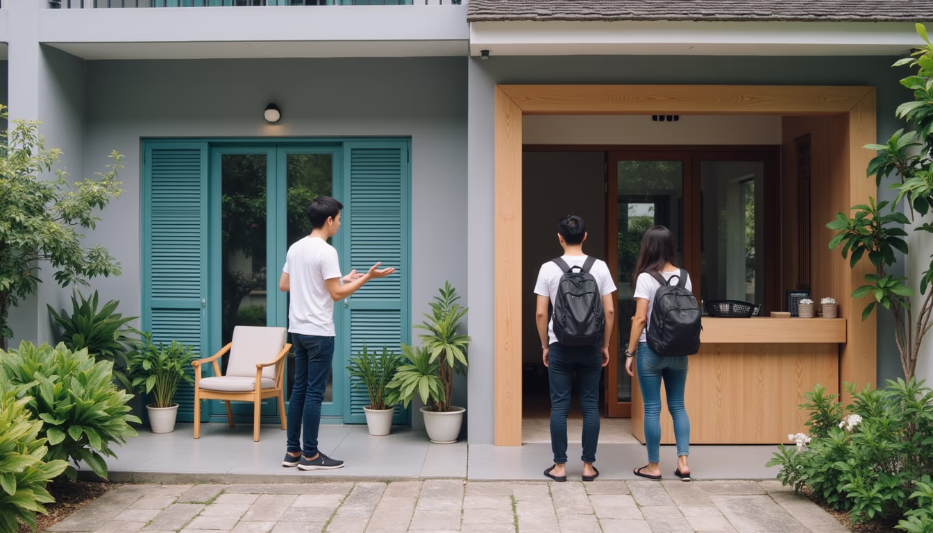 เปรียบเทียบบ้านปล่อยเช่ารายเดือนกับที่พักรายคืนที่มีแขกเช็คอินในภาพเดียว