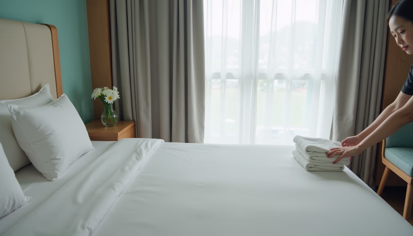 ห้องพักเปิดใหม่จัดเตรียมเรียบร้อยพร้อมต้อนรับ สื่อการวางเรตเริ่มต้นเมื่อยังไม่มีรีวิว