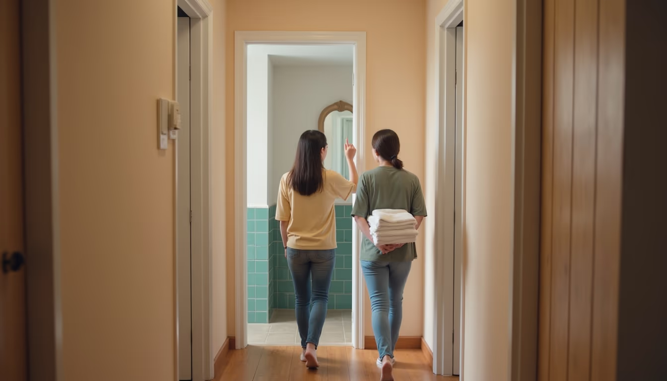 เจ้าของและทีมงานตรวจความพร้อมที่พัก ผ้าเช็ดตัวและห้องน้ำ ก่อนเปิดจอง Airbnb