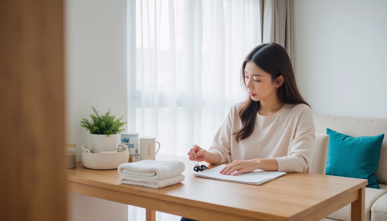 เจ้าของคอนโดจัดเตรียมกุญแจและของใช้ในห้องเพื่อปล่อยเช่าเอง