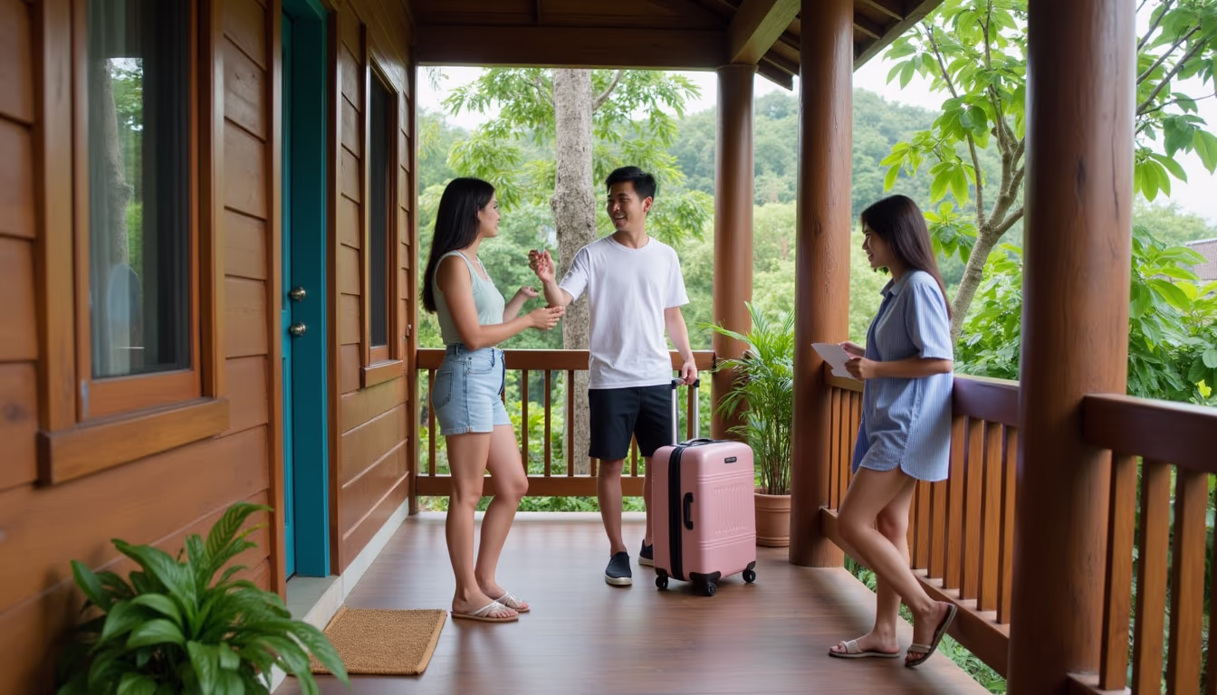 เจ้าของต้อนรับแขกที่ระเบียงไม้ ช่วงนาทีทอง 90 วันแรกของลิสติ้งใหม่
